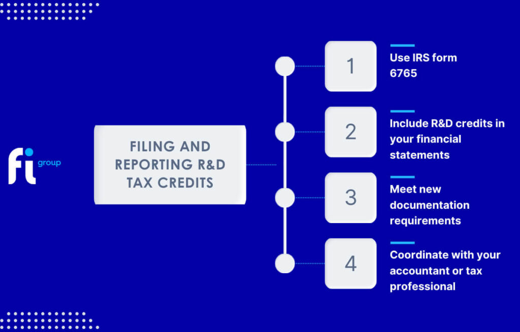 Filing and reporting R&D tax credits